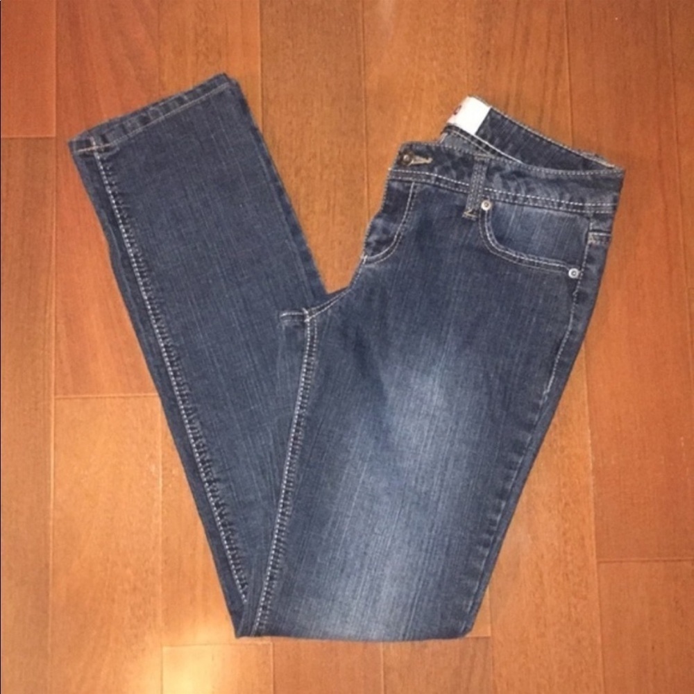 Women's SO Dark Blue Straight Leg Jeans Size - 7
